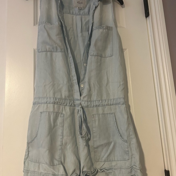 Rails Fiona Chambray Sleeveless Light Denim Romper XS - Picture 5 of 5